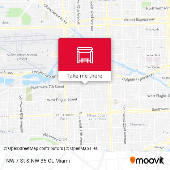 NW 7 St & NW 35 Ct map