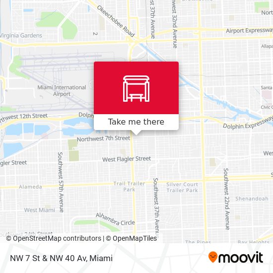 NW 7 St & NW 40 Av map