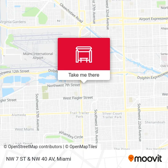 NW 7 ST & NW 40 AV map