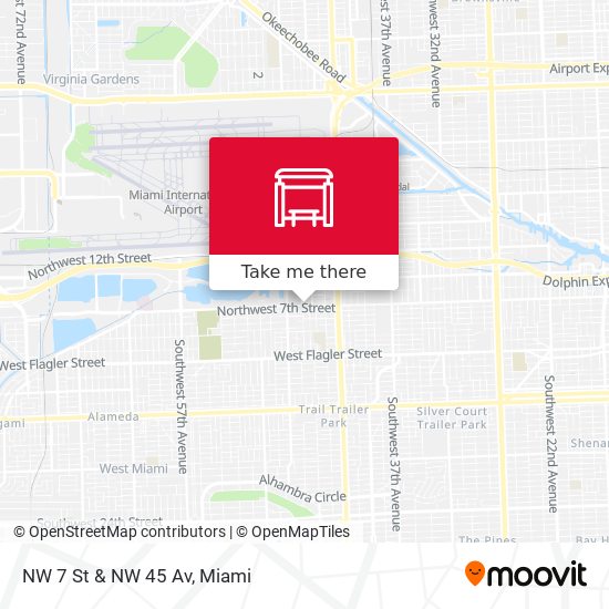 Mapa de NW 7 St & NW 45 Av