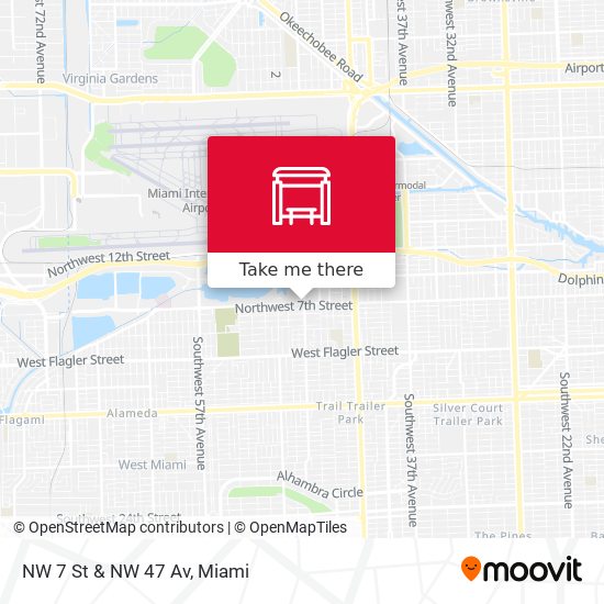 NW 7 St & NW 47 Av map