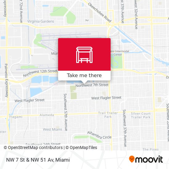 NW 7 St & NW 51 Av map