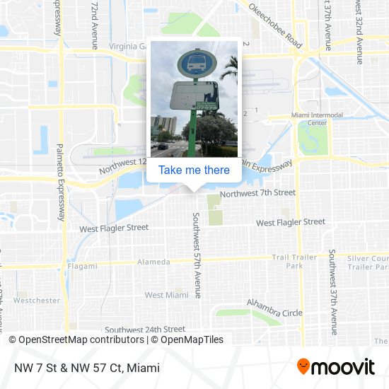 NW 7 St & NW 57 Ct map