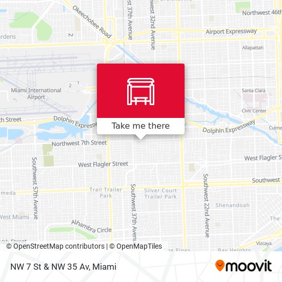 NW 7 St & NW 35 Av map