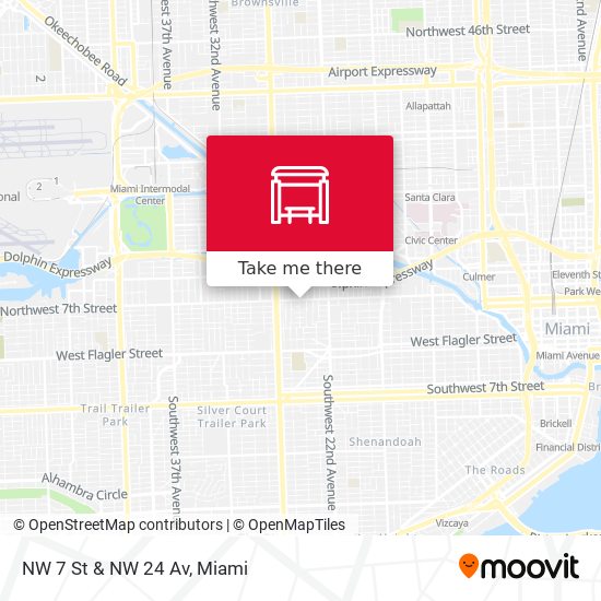 Mapa de NW 7 St & NW 24 Av