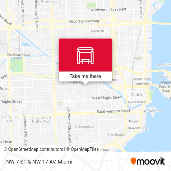 NW 7 St & NW 17 Av map