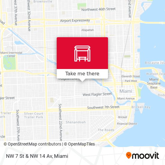 Mapa de NW 7 St & NW 14 Av