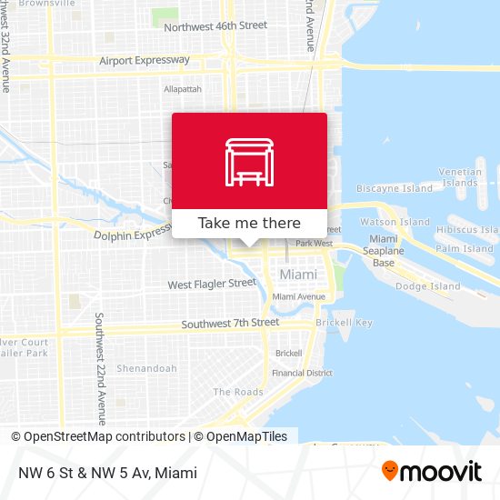 NW 6 St & NW 5 Av map