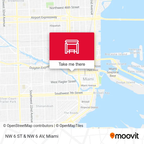 Mapa de NW 6 ST & NW 6 AV