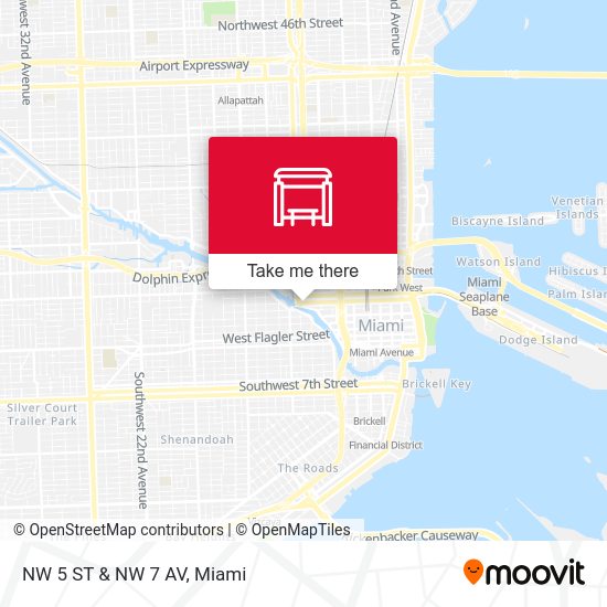 NW 5 St & NW 7 Av map