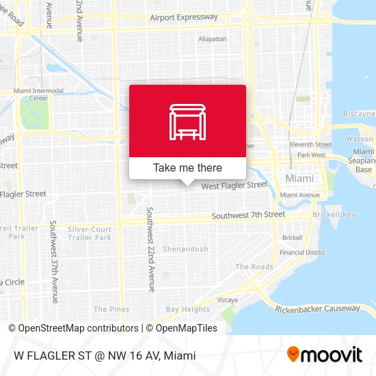 Mapa de W FLAGLER ST @ NW 16 AV