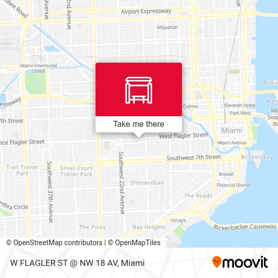 Mapa de W FLAGLER ST @ NW 18 AV