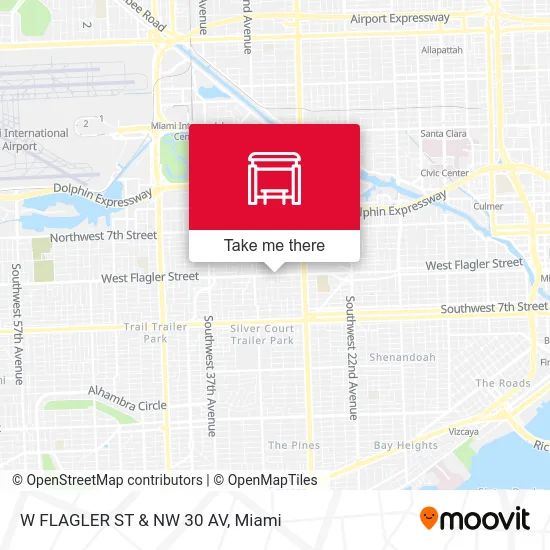 W FLAGLER ST & NW 30 AV map