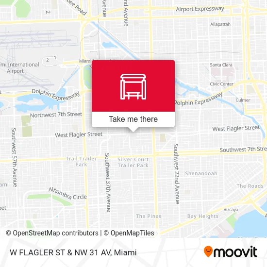 W FLAGLER ST & NW 31 AV map