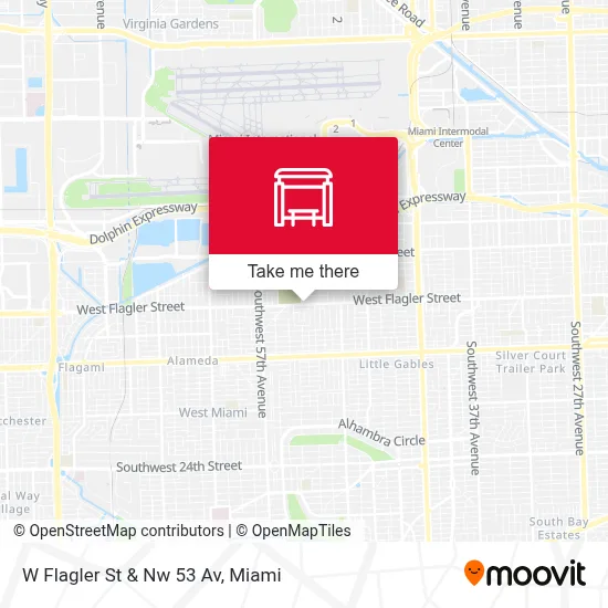 W Flagler St & Nw 53 Av map
