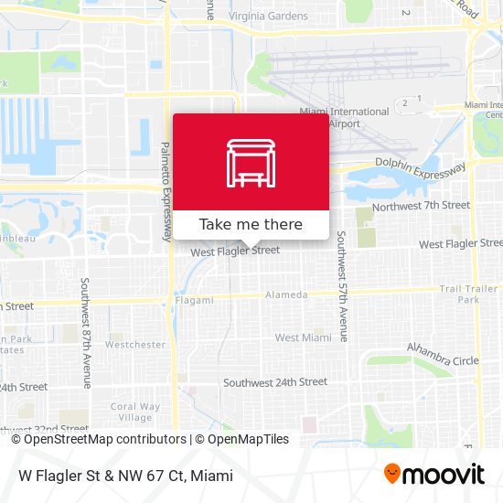 W Flagler St & NW 67 Ct map