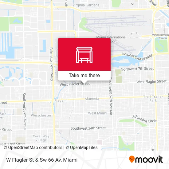 W Flagler St & Sw 66 Av map