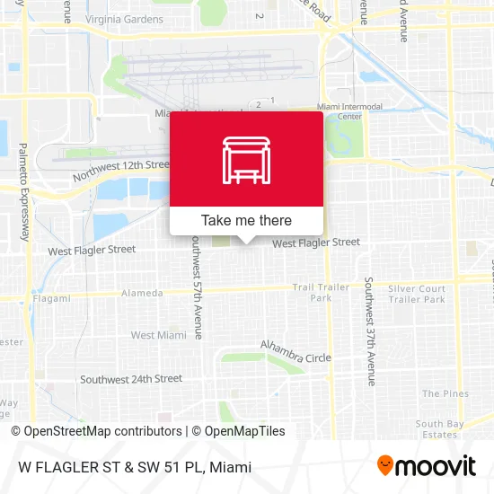 W FLAGLER ST & SW 51 PL map
