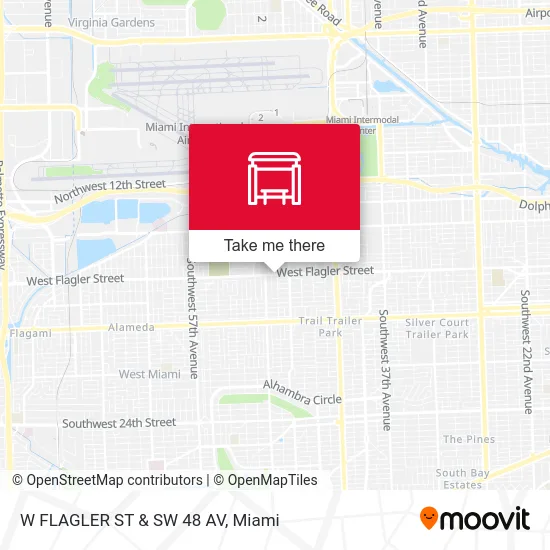 W FLAGLER ST & SW 48 AV map