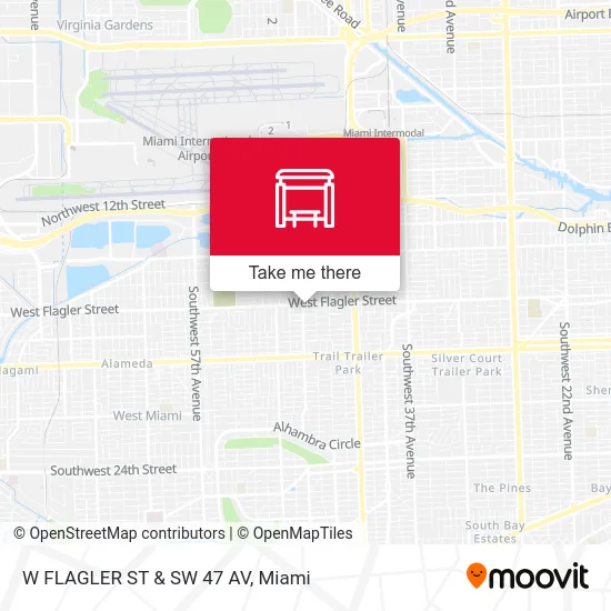W FLAGLER ST & SW 47 AV map