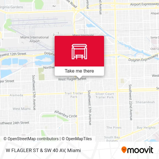 W FLAGLER ST & SW 40 AV map