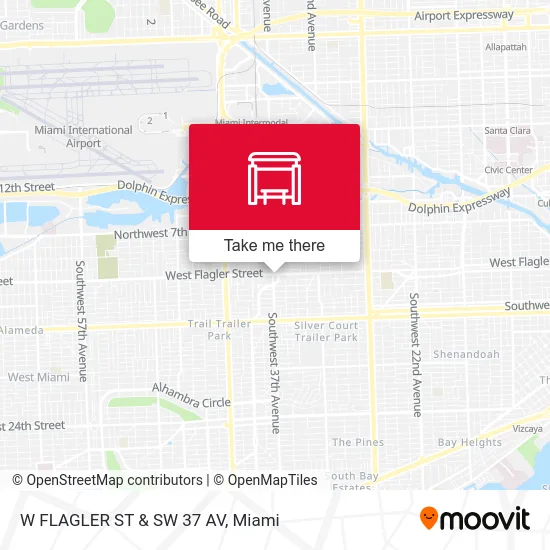 Mapa de W FLAGLER ST & SW 37 AV