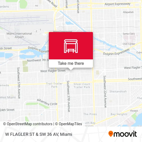 Mapa de W FLAGLER ST & SW 36 AV
