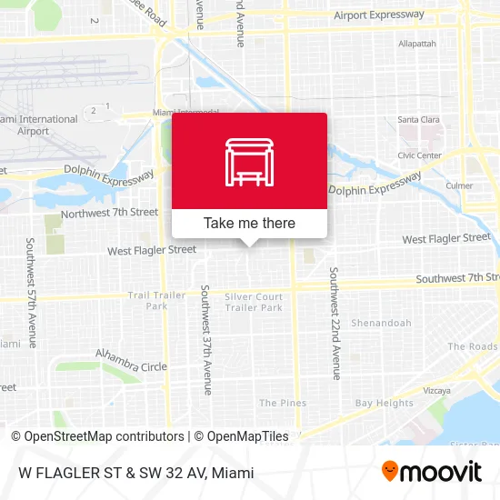 Mapa de W FLAGLER ST & SW 32 AV
