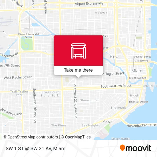 Mapa de SW 1 ST @ SW 21 AV