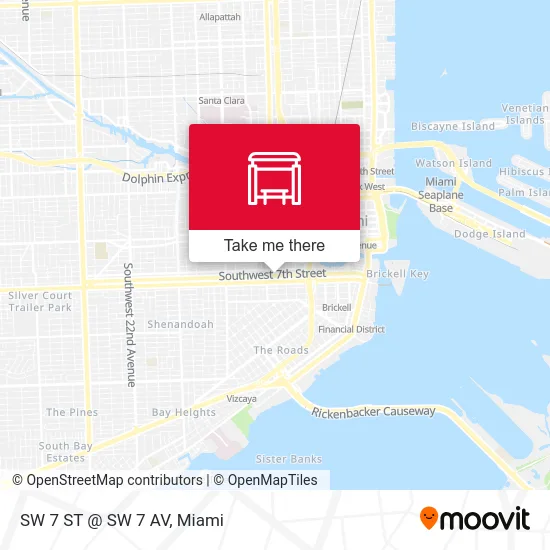 Mapa de SW 7 ST @ SW 7 AV