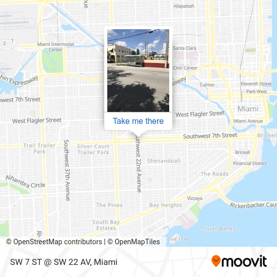 Mapa de SW 7 ST @ SW 22 AV