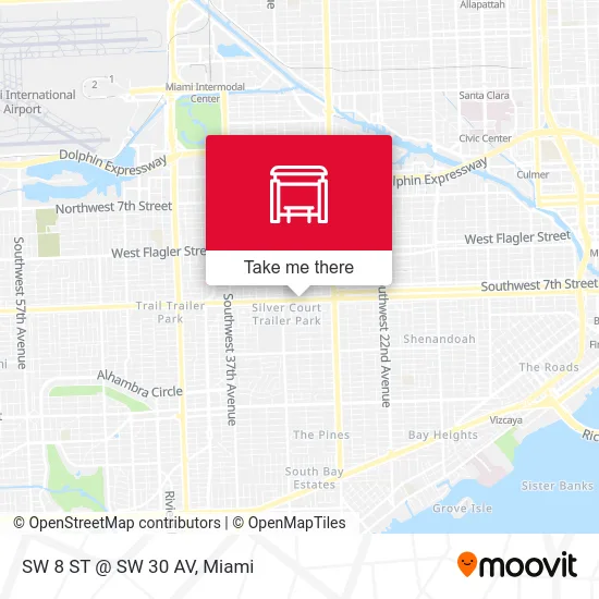 SW 8 ST @ SW 30 AV map