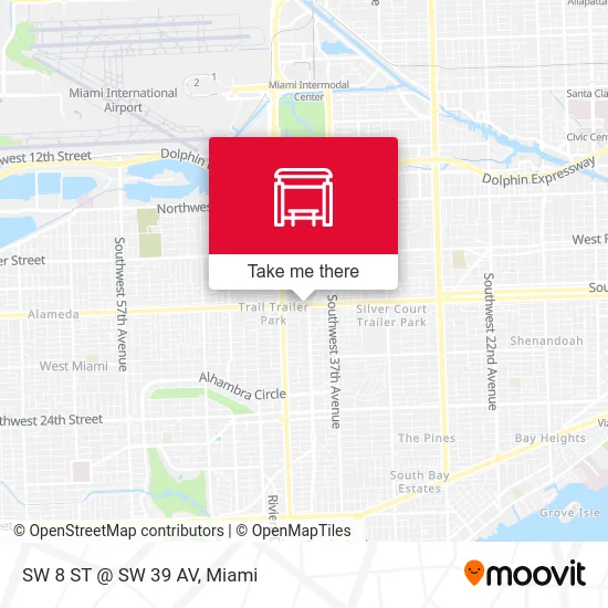 SW 8 ST @ SW 39 AV map