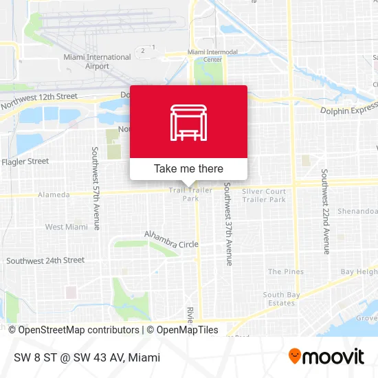 SW 8 ST @ SW 43 AV map