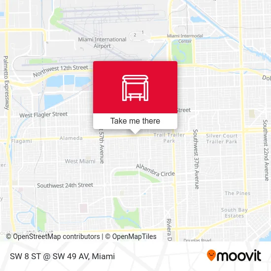 Mapa de SW 8 ST @ SW 49 AV