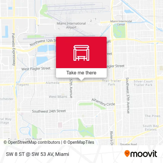 Mapa de SW 8 ST @ SW 53 AV