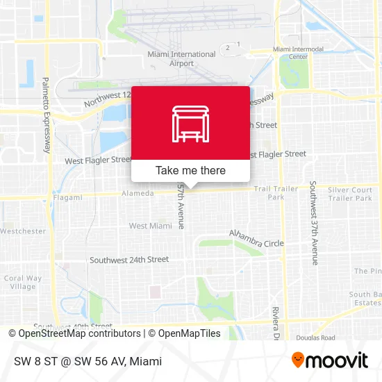 Mapa de SW 8 ST @ SW 56 AV