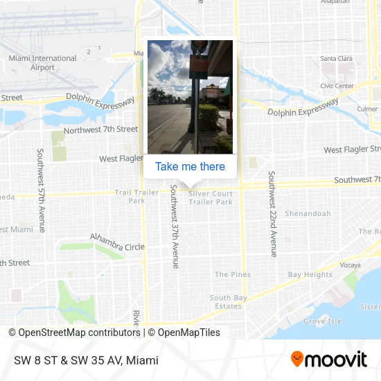 SW 8 ST & SW 35 AV map