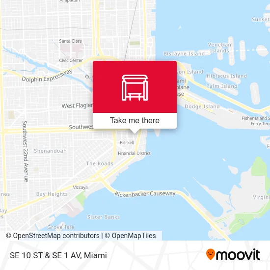 Mapa de SE 10 ST & SE 1 AV