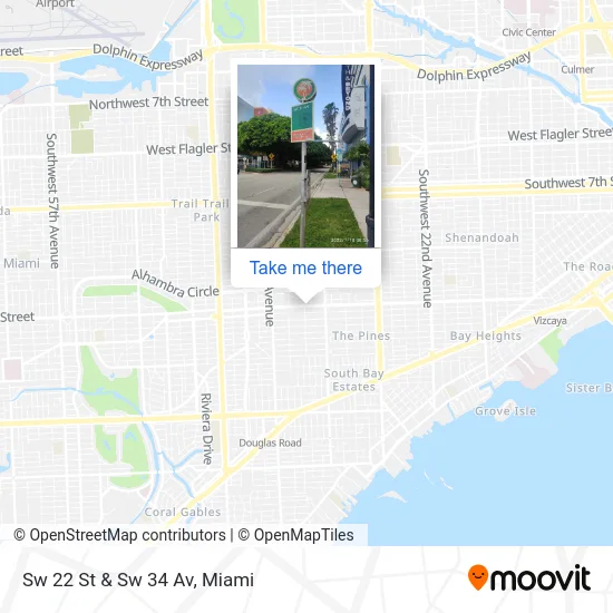 Sw 22 St & Sw 34 Av map
