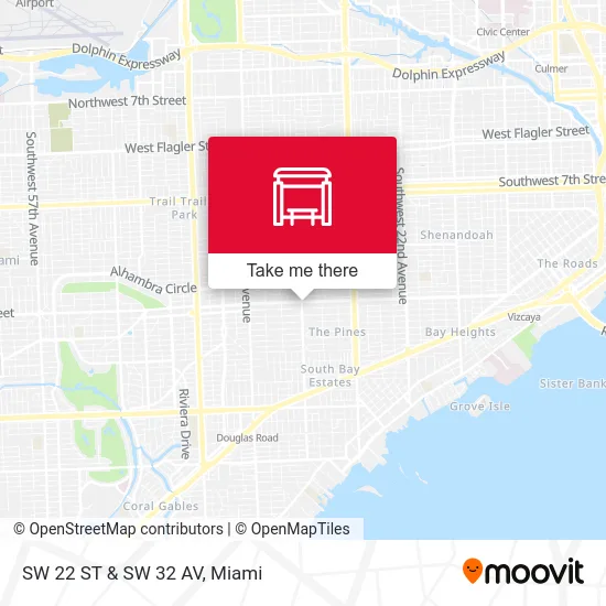 SW 22 ST & SW 32 AV map