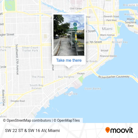 SW 22 ST & SW 16 AV map