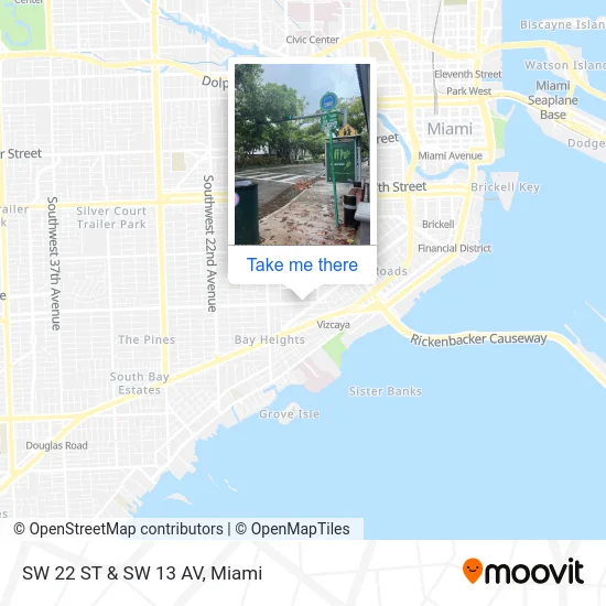 SW 22 ST & SW 13 AV map
