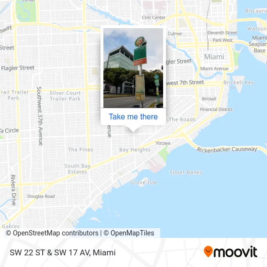 SW 22 ST & SW 17 AV map