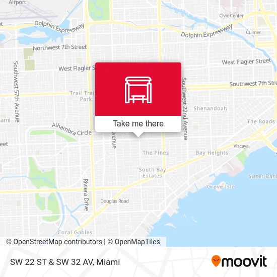 SW 22 ST & SW 32 AV map