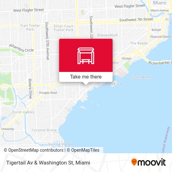 Tigertail Av & Washington St map