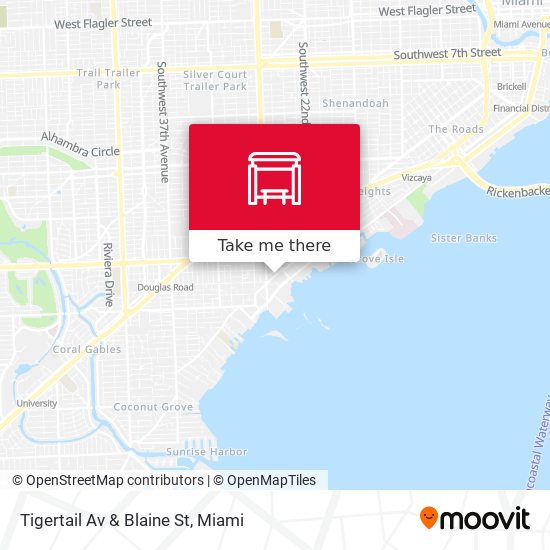 Mapa de Tigertail Av & Blaine St