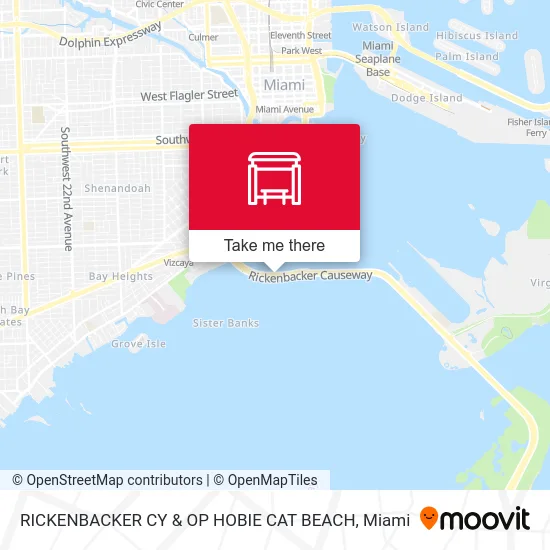 Mapa de RICKENBACKER CY & OP HOBIE CAT BEACH