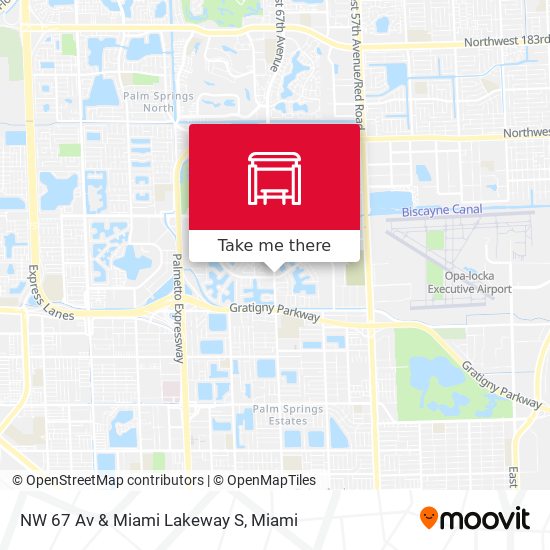 NW 67 AV & MIAMI LAKEWAY S map