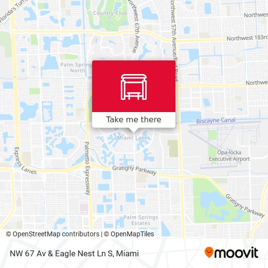 NW 67 Av & Eagle Nest Ln S map